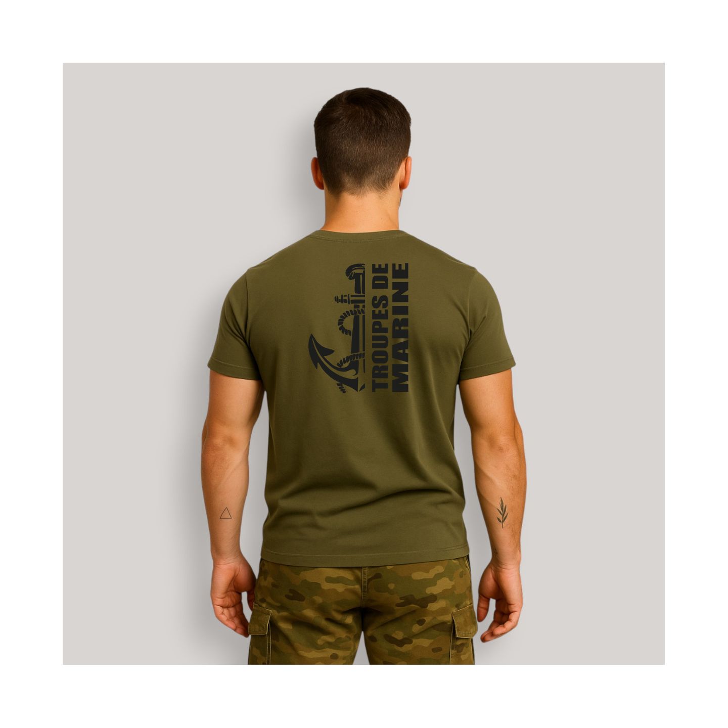 T-shirt Troupes de Marine design Kaki T-shirt Troupes de Marine design Kaki