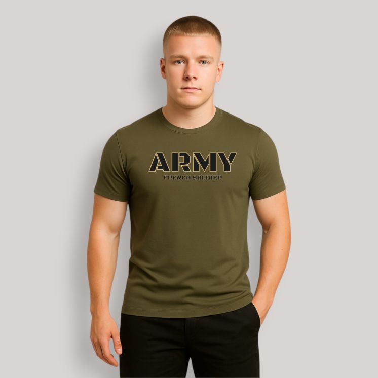T-shirt Army French Soldier Kaki