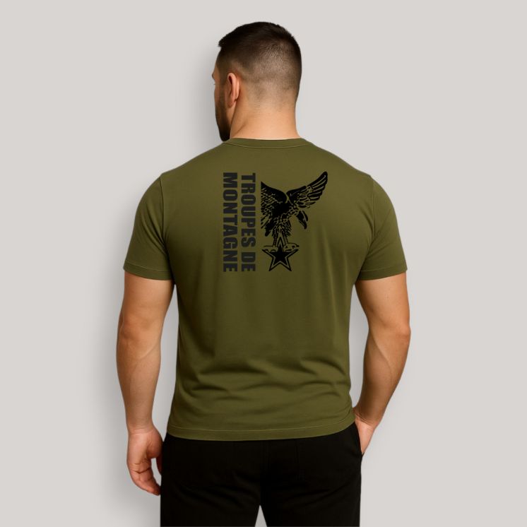 T-shirt Troupes de Montagne design Kaki T-shirt Troupes de Montagne design Kaki