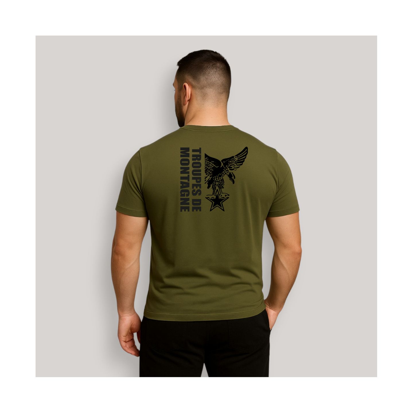 T-shirt Troupes de Montagne design Kaki T-shirt Troupes de Montagne design Kaki