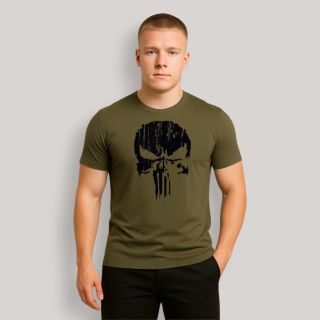 T-shirt Punisher Noir Kaki