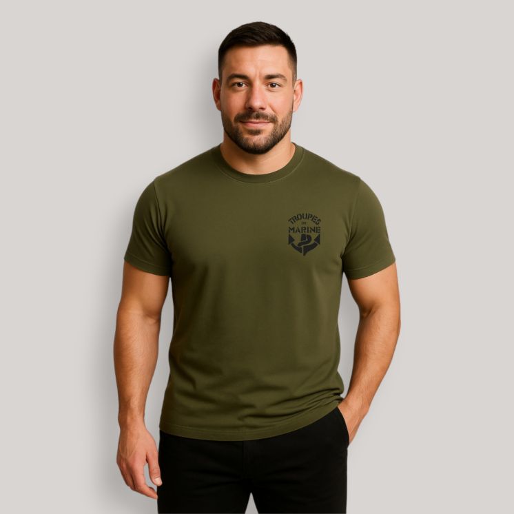 T-shirt Troupes de Marine Kaki