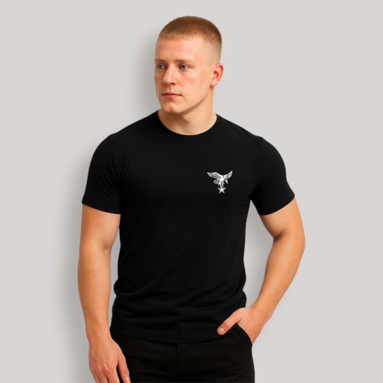 T-shirt Toupes de Montagne Française Noir