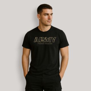 T-shirt Army French Soldier Noir