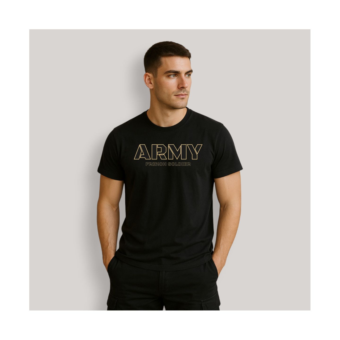 T-shirt Army French Soldier Noir T-shirt Army French Soldier Noir