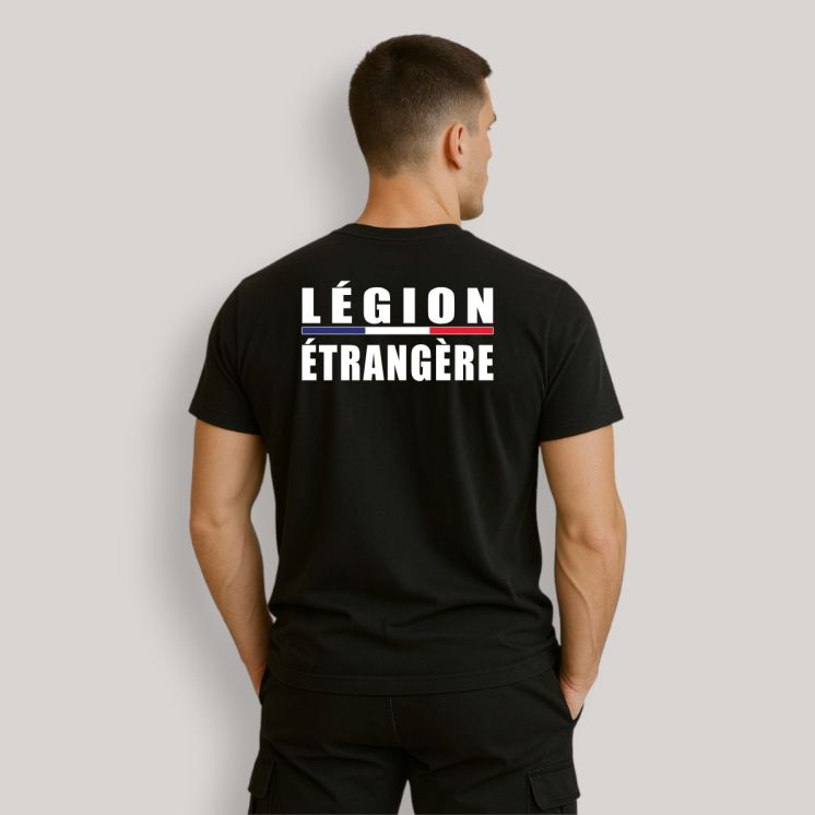 T-shirt 190g Légion Etrangère Liseré Noir T-shirt 190g Légion Etrangère Liseré Noir