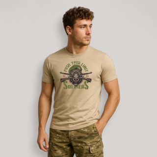 T-shirt Push your limit Soldiers Coyote