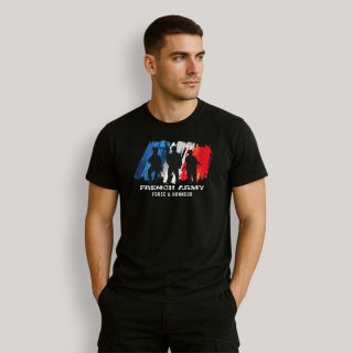 T-shirt French Army F&H Noir