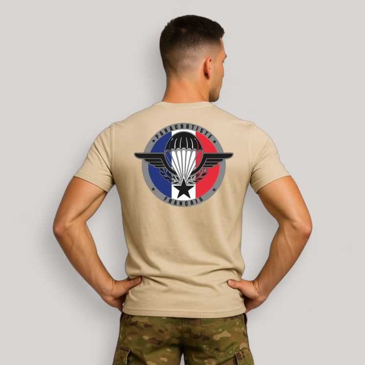 T-shirt Parachutiste Français Coyote T-shirt Parachutiste Français Coyote
