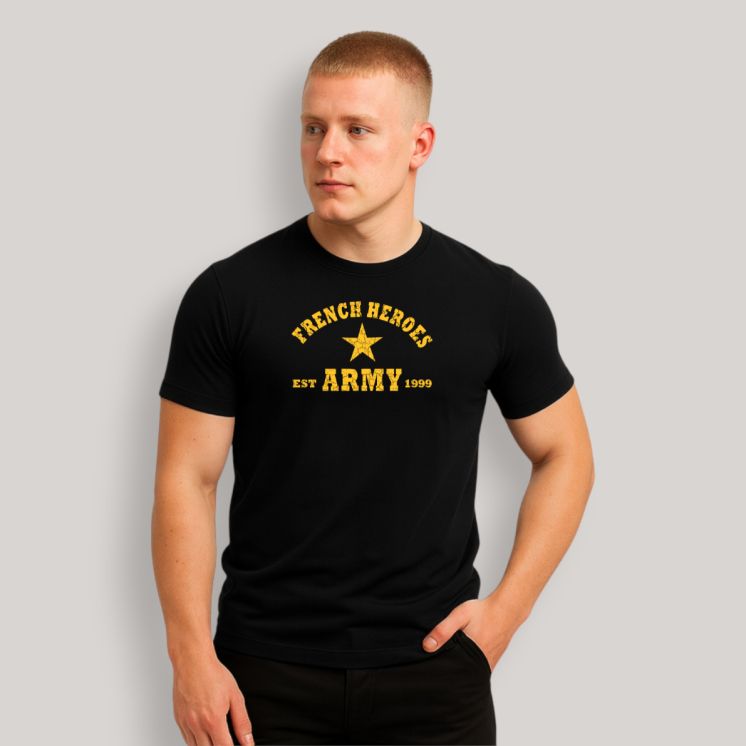 T-shirt French Heroes Noir