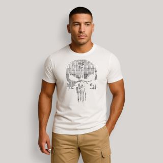 T-shirt Punisher Balles Blanc