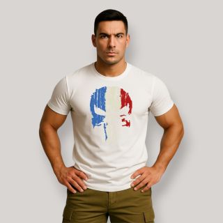 T-shirt Punisher France Blanc