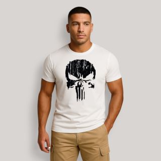 T-shirt Punisher Noir Blanc