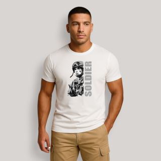 T-shirt Soldier Blanc