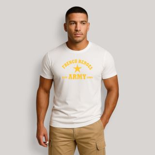T-shirt French Heroes Blanc