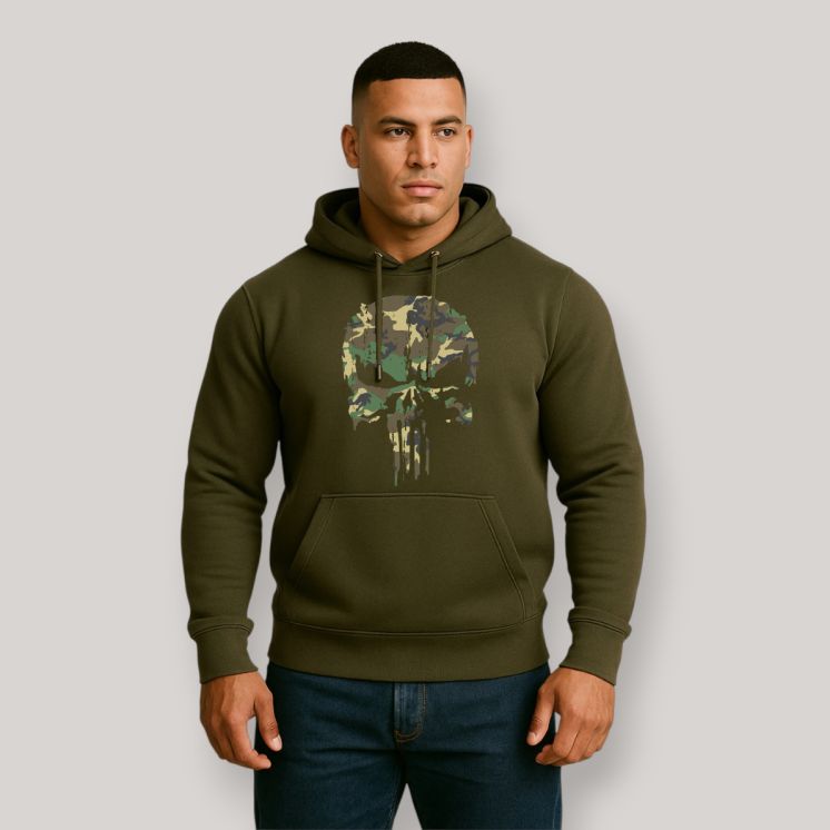 Sweat-shirt Punisher Camo Kaki