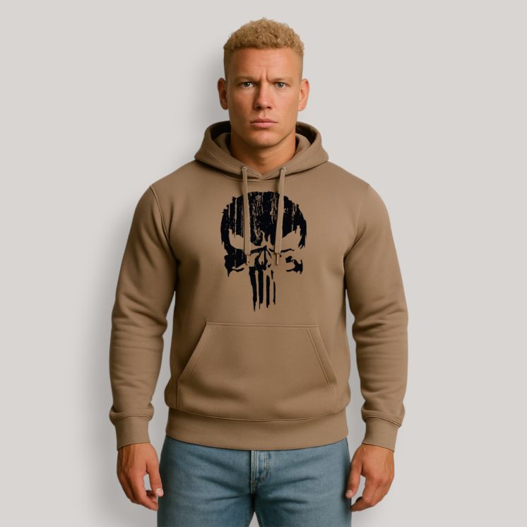 Sweat-shirt Punisher Noir Moka