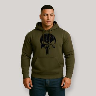 Sweat-shirt Punisher Noir Kaki