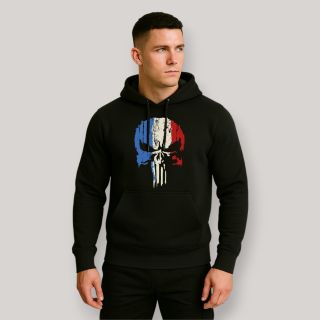 Sweat-shirt Punisher France Noir