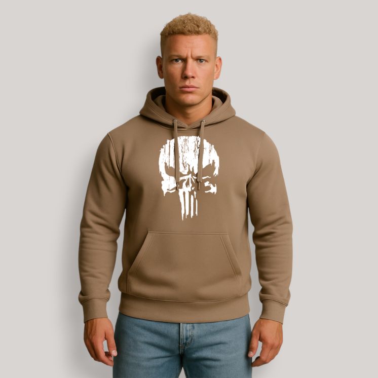 Sweat-shirt Punisher Blanc Moka