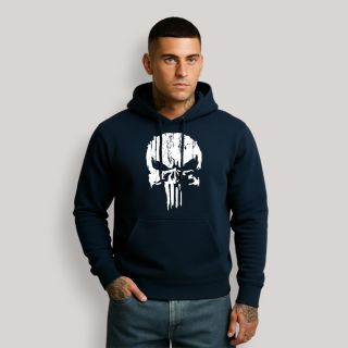 Sweat-shirt Punisher Blanc Marine