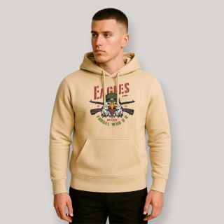 Sweat-shirt Eagle never forget Light Sand