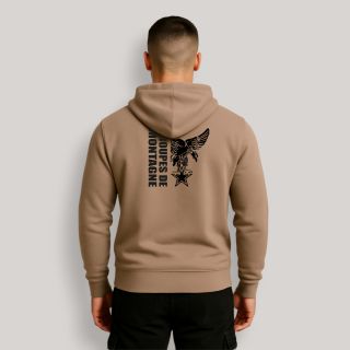 Sweat-shirt Troupes de Montagne design Moka