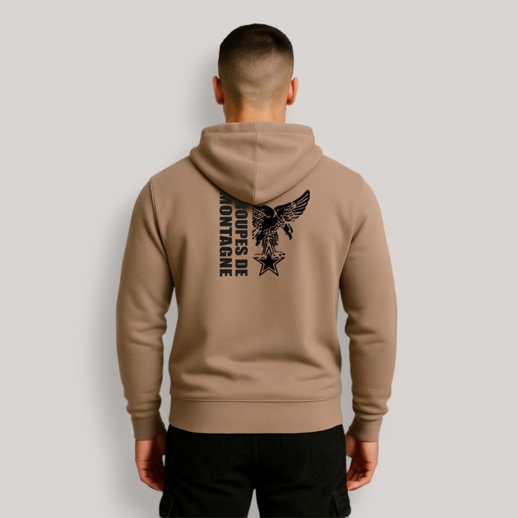 Sweat-shirt Troupes de Montagne design Moka