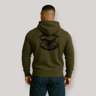 Sweat-shirt Troupes de Montagne Kaki