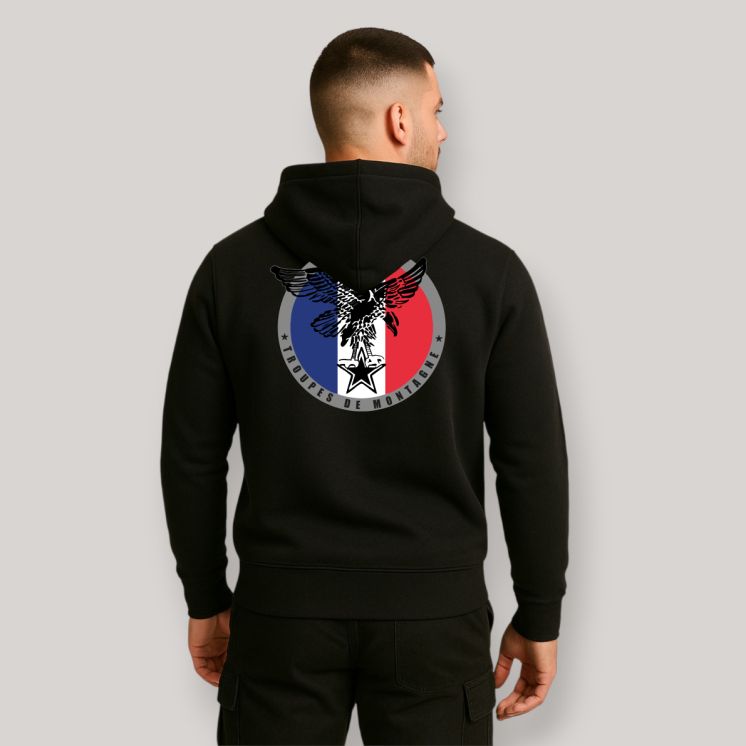 Sweat-shirt Toupes de Montagne Française Noir