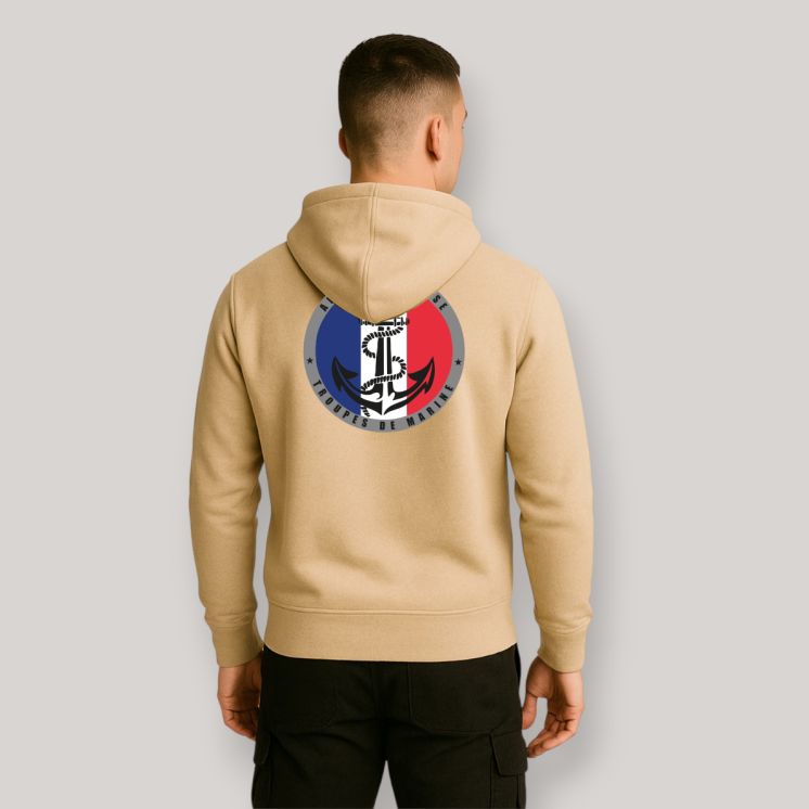 Sweat-shirt Troupes de Marine France Light Sand