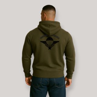 Sweat-shirt Troupes Aéroportées Kaki