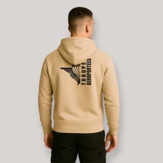 Sweat-shirt Troupes Aéroportées design Light Sand