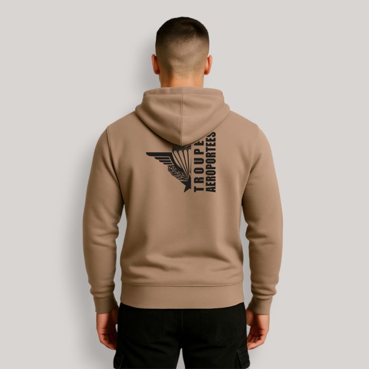 Sweat-shirt Troupes Aéroportées design Moka