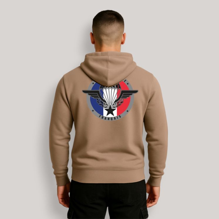 Sweat-shirt Parachutiste Français Moka