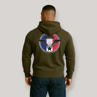 Sweat-shirt Parachutiste France Kaki