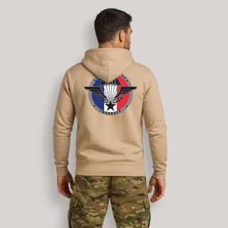 Sweat-shirt zippé Parachutiste FrançaisLight sand
