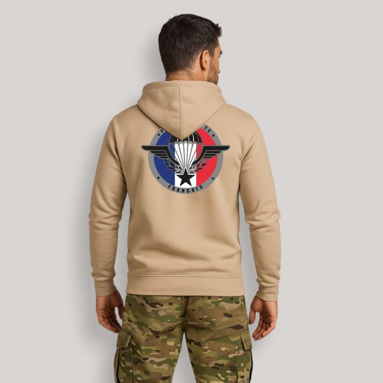 Sweat-shirt zippé Parachutiste FrançaisLight sand