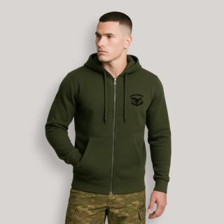 Sweat-shirt zippé Troupes de MontagneKakhi