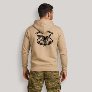 Sweat-shirt zippé Troupes de Montagne Light sand
