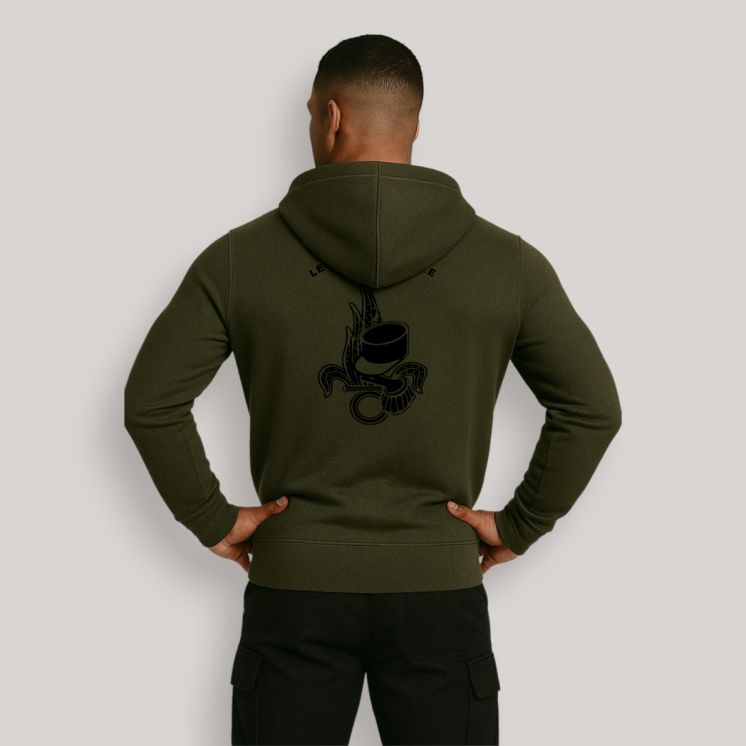Sweat-shirt zippé Légion Etrangère Kakhi