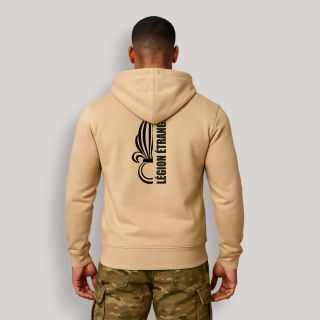 Sweat-shirt zippé Légion Etrangère Design Light sand
