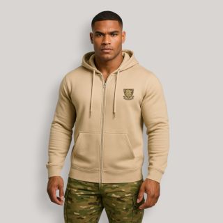 Sweat-shirt zippé Commandos Marine Light sand