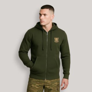 Sweat-shirt zippé Commandos Marine Kakhi