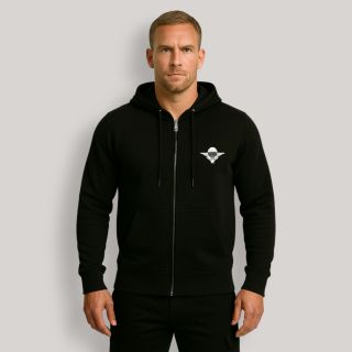 Sweat-shirt zippé Parachutiste FrançaisNoir
