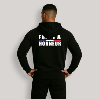 Sweat-shirt zippé Force & Honneur Liseré Noir