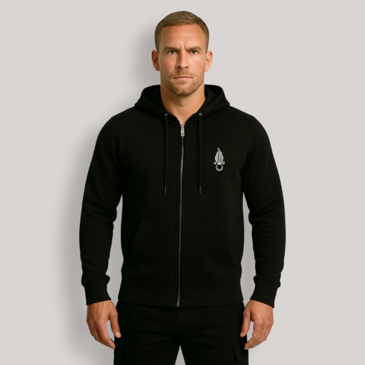Sweat-shirt zippé Légion Etrangère FranceNoir