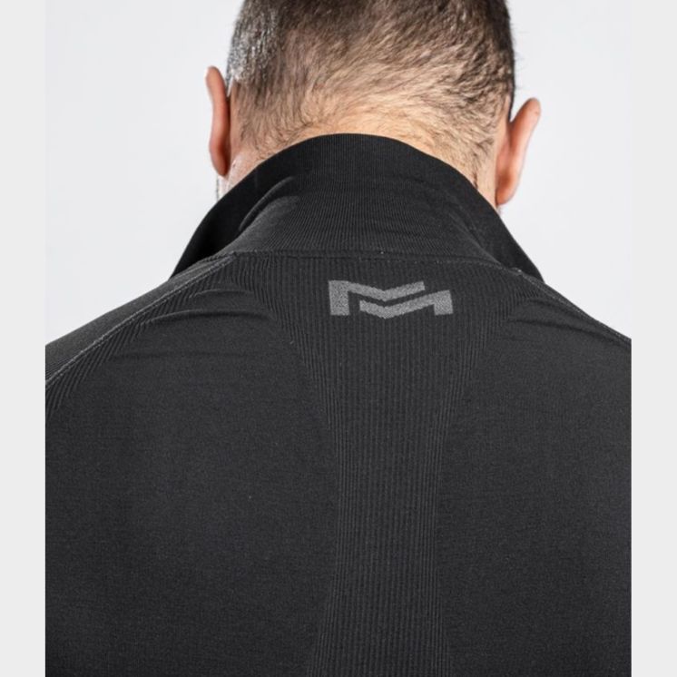Haut col zippé ANETO Technical Line Noir