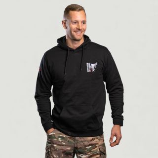 Sweat-shirt brodé Troupes de Montagne Noir