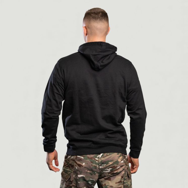 Sweat-shirt brodé Troupes de Montagne Noir